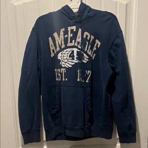 American Eagle Outfitters Men's Navy Graphic Hoodie